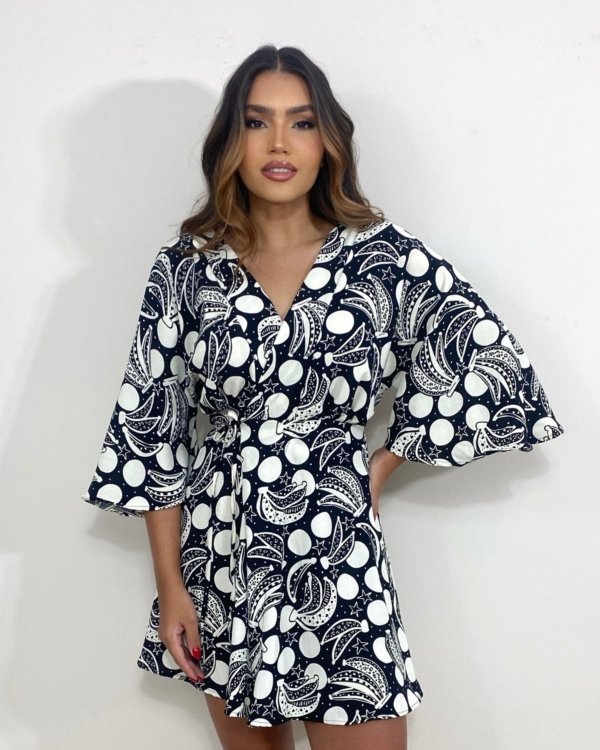 Vestido Aimê - Estampa Banana