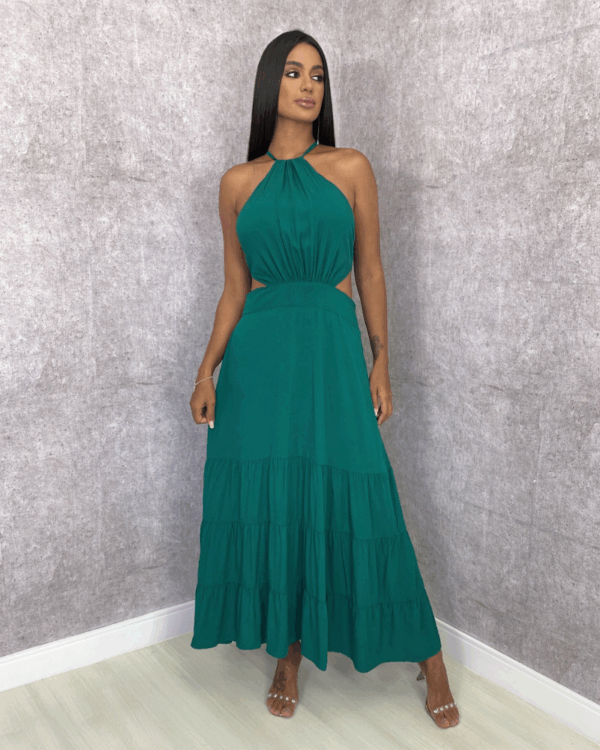 Vestido Estefane - Verde Amazônia