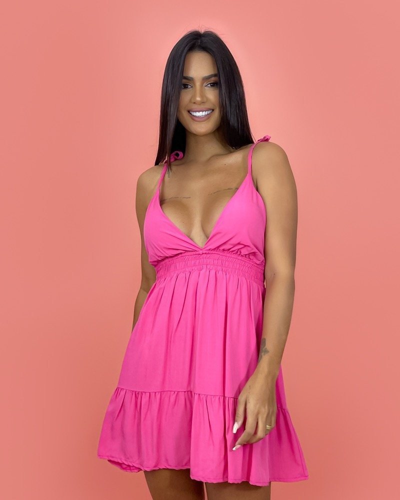 Vestido Valentina - Rosa Chiclete - Image 1