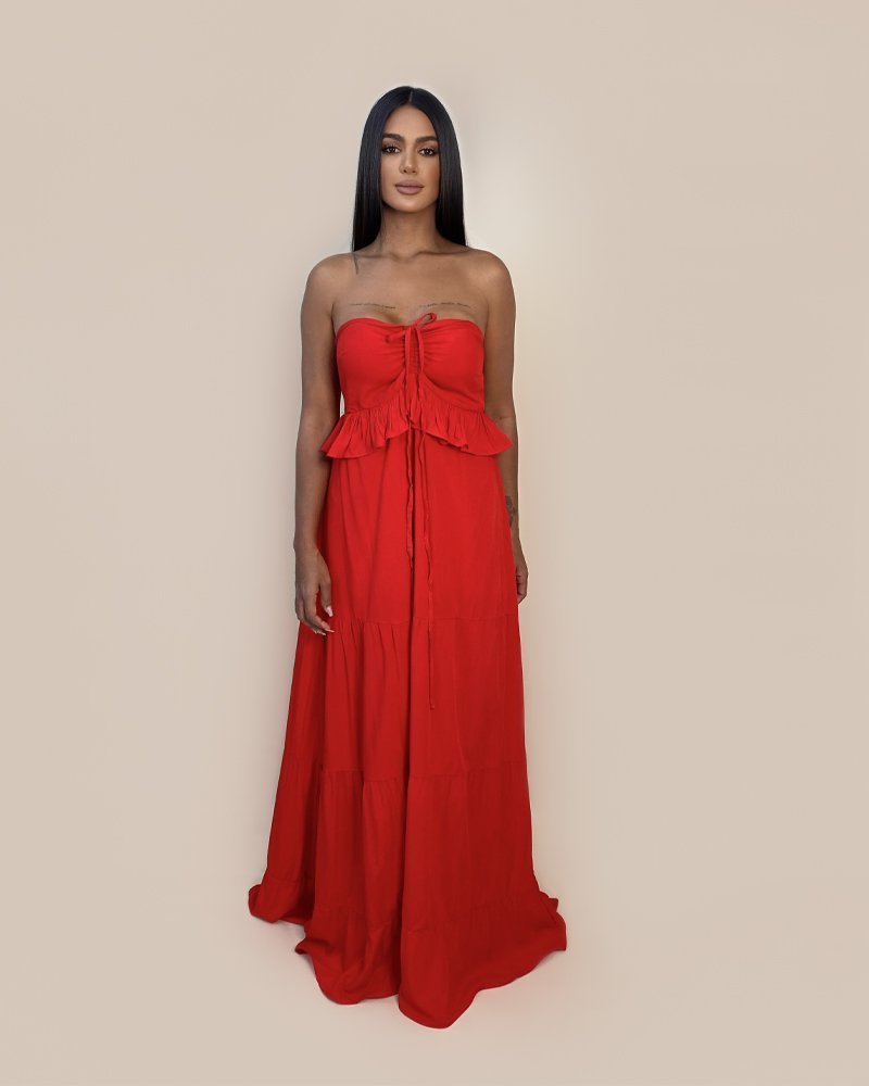 Vestido Marcy - Vermelho - Image 1