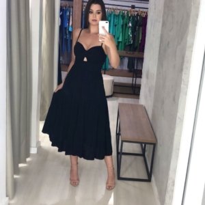 Vestido Jéssica Midi - Preto - Image 2