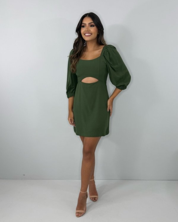Vestido Yuna - Verde Militar