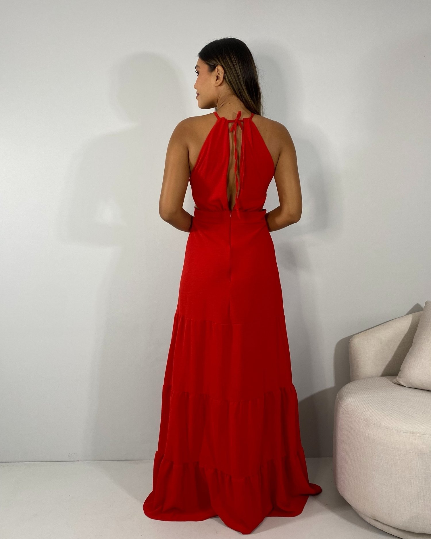 Vestido Estefane Longo - Vermelho - Image 4