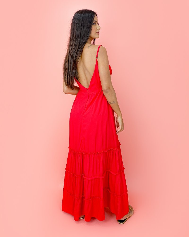 Vestido Raquel - Vermelho - Image 5