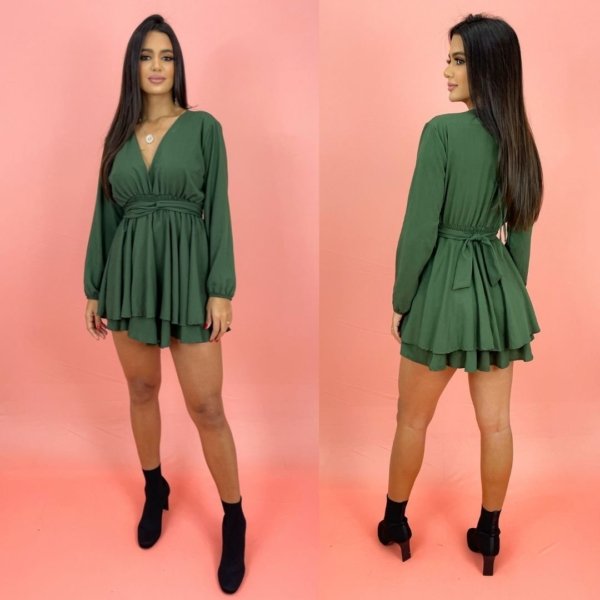 Macaquinho Raiany - Verde Militar