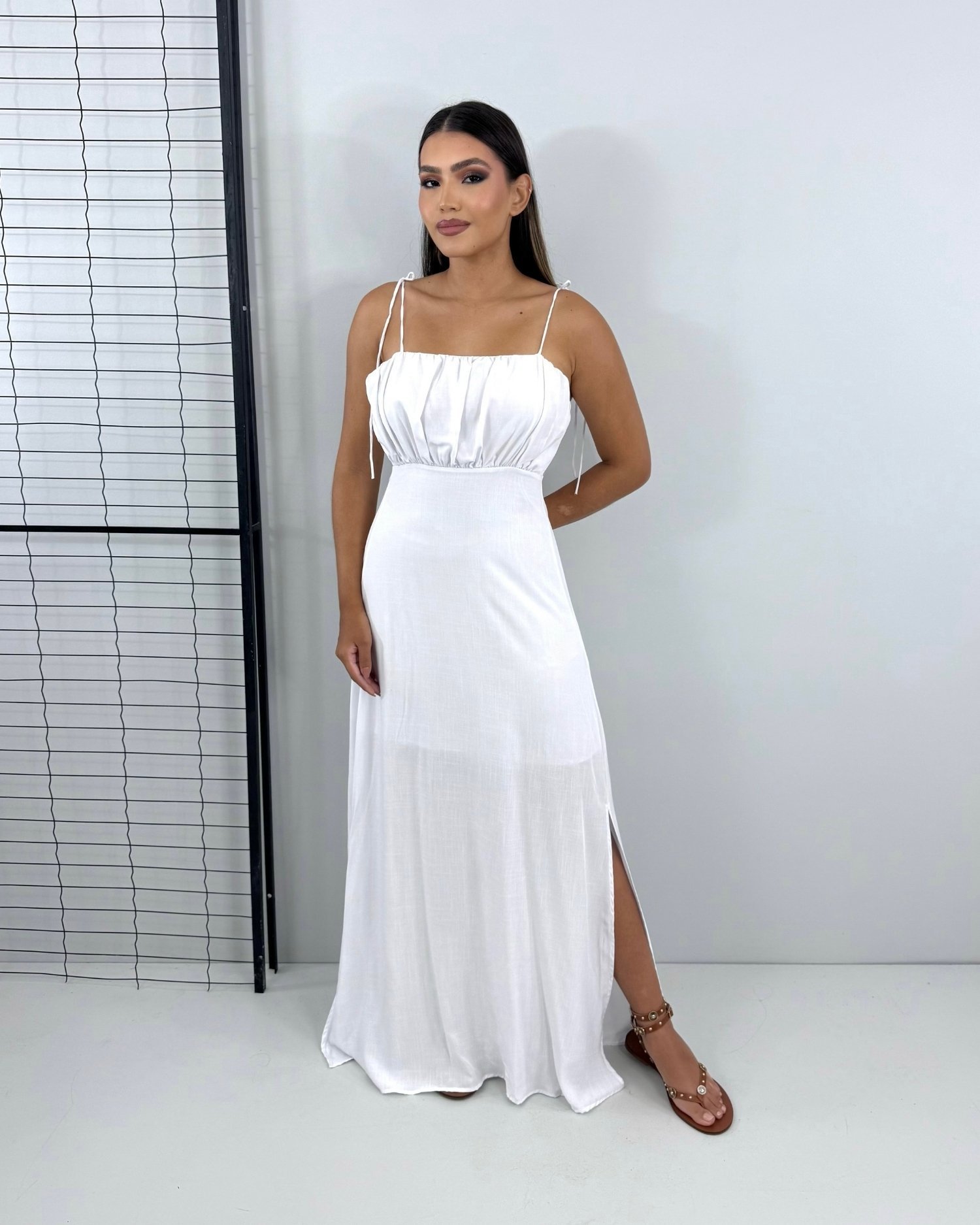 Vestido Drica Longo - Branco - Image 1