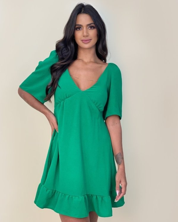 Vestido Melissa - Verde Bandeira