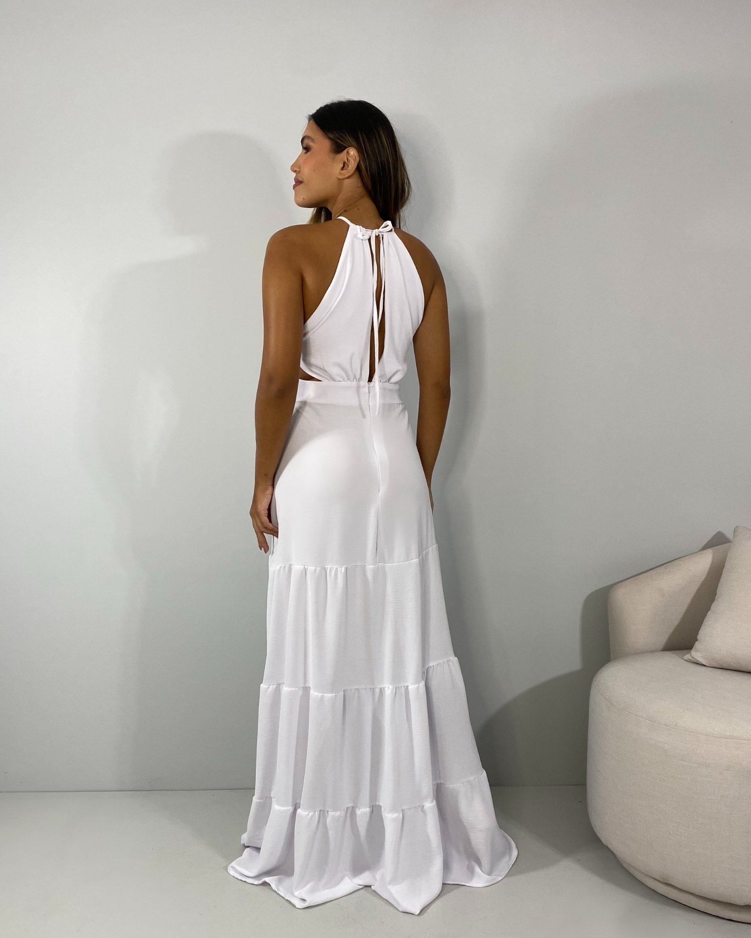 Vestido Estefane Longo - Branco - Image 3