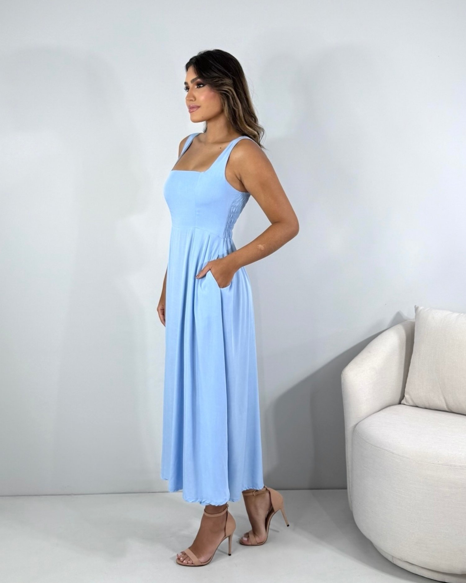 Vestido Samanta - Azul Serenity - Image 4
