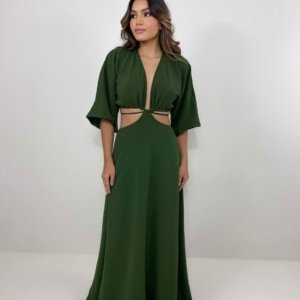 Vestido Cibele - Verde Militar - Image 1