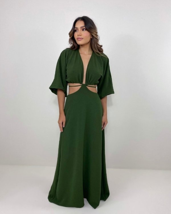 Vestido Cibele - Verde Militar