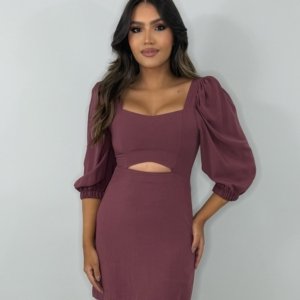 Vestido Yuna - Marrom