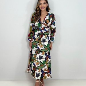 Vestido Clara - Estampa Tropicália - Image 1
