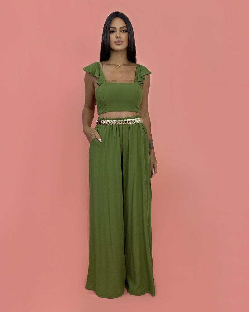 Conjunto Pantalona Samira - Folhagem - Image 1