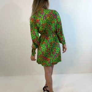Vestido Marília - Floral Animal Print Verde - Image 4