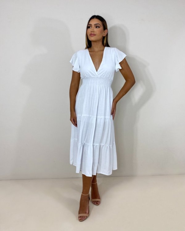 Vestido Laís Midi - Branco