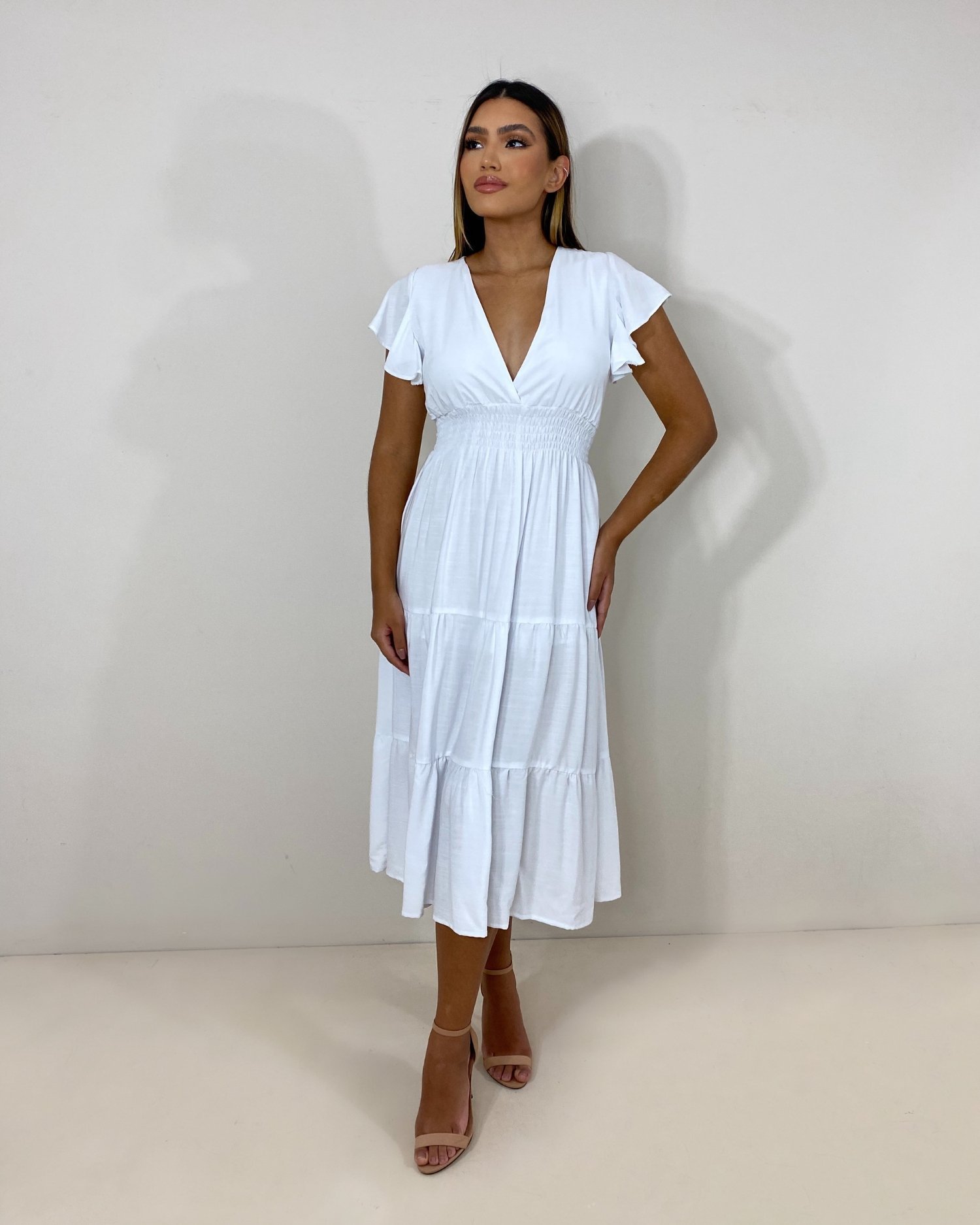Vestido Laís Midi - Branco - Image 1